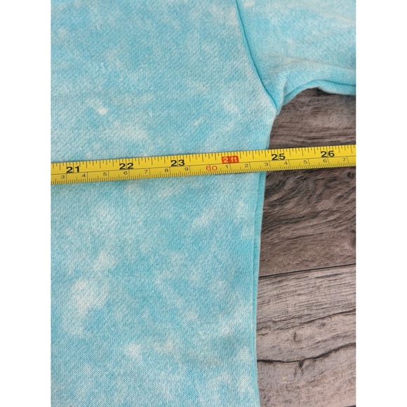 Self Esteem Free Spirit Sweatshirt L Tigers Sunflowers Tie Dye Boho Graphic Blue - Picture 4 of 7